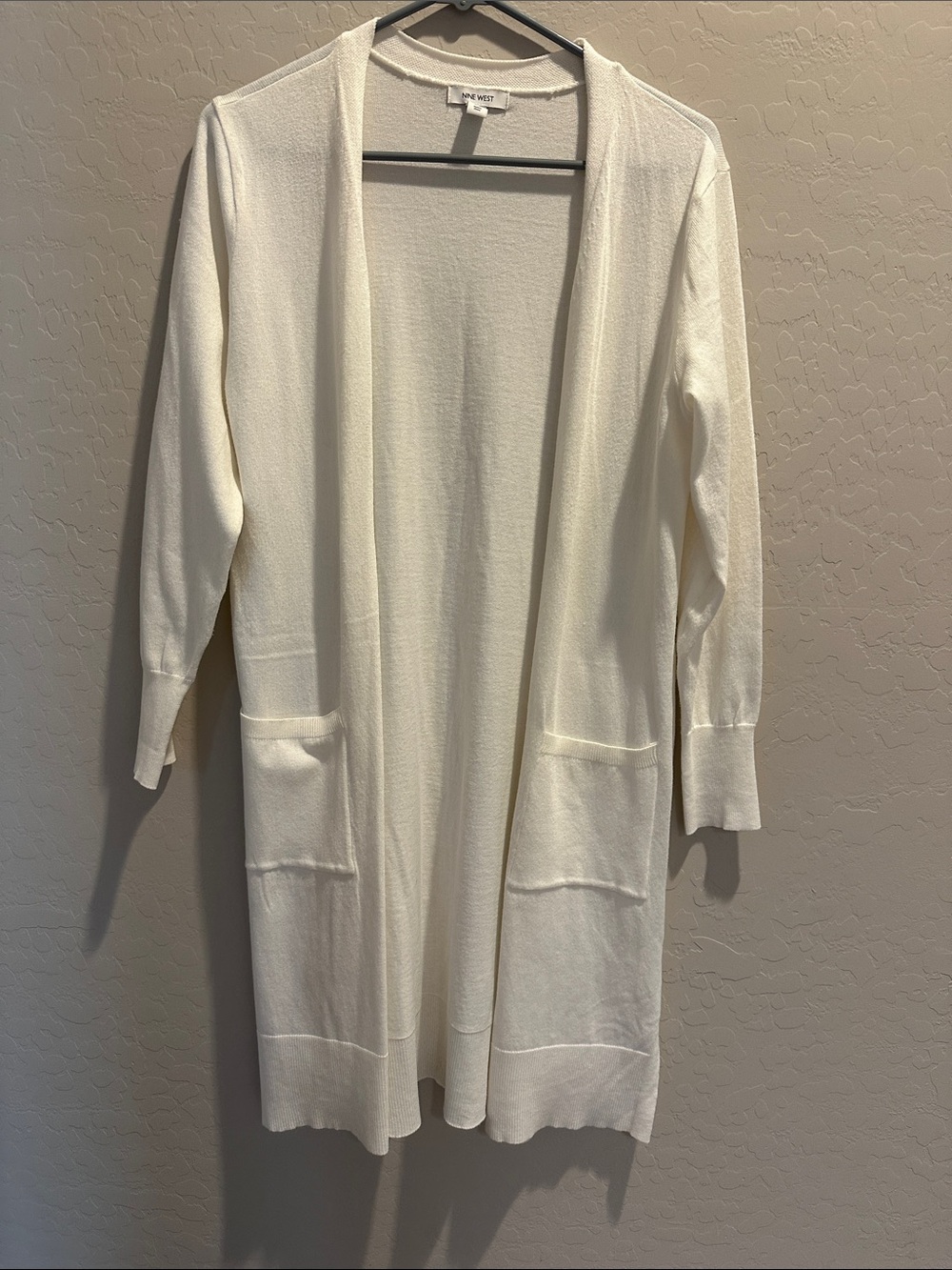 Nine West Lightweight Long Open-Front Cardigan size XS